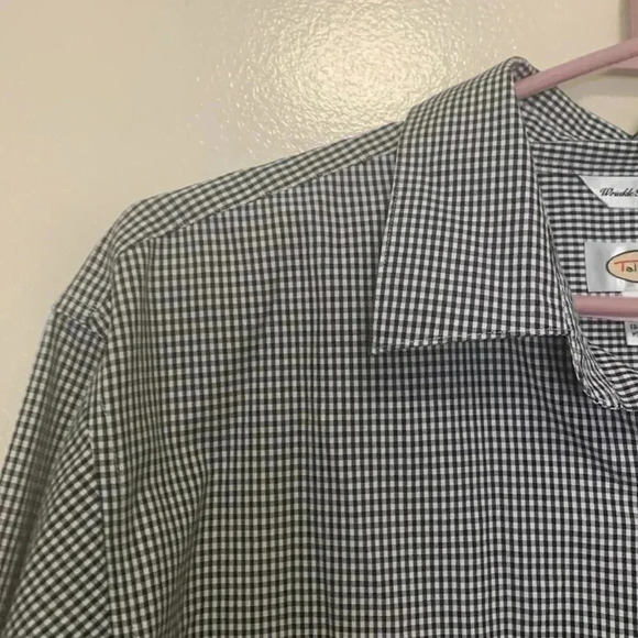 Talbots Black & White  Button Down 100% Cotton Wrinkle Resistant Size 18 - Picture 5 of 8